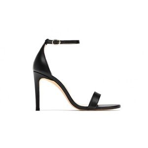 Zara Leather High Heeled Sandals Size 38